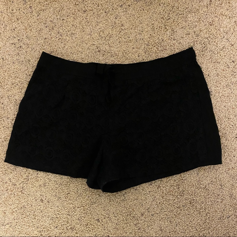 Loft lace black shorts size 14